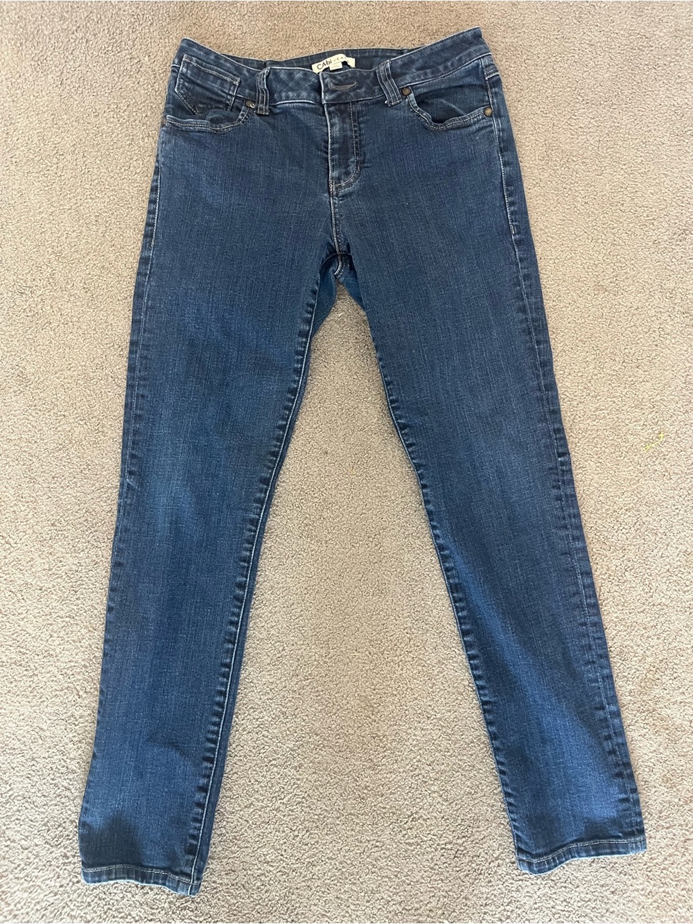 CABI  STYLE 636 MEDIUM WASH SKINNY JEANS SIZE 8
